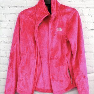 Pink Fleece North Face Zip Up Jacket